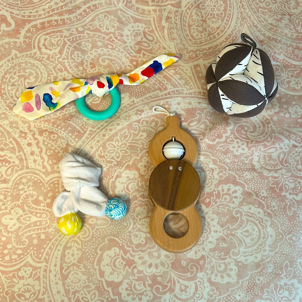 Lovevery Infant Play Set. Play mat accessories plus play socks.